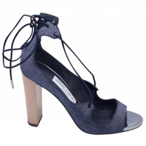Vernie Denim Lace-Up Sandal